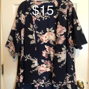 One size fits most floral cardigan